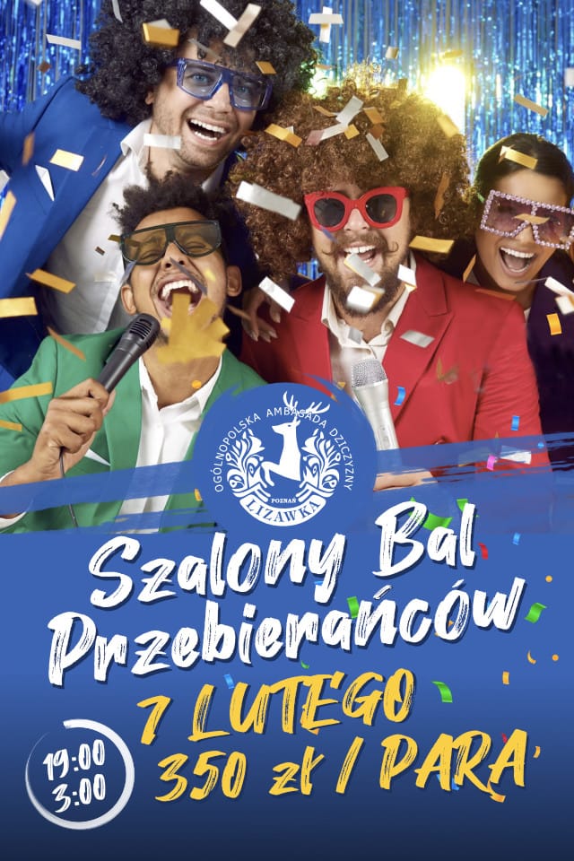Szaleństwo, muzyka i najlepsze przebrania roku! ✨🎭 Już 7 lutego zapraszamy na szalony bal przebierańców, gdzie wszystko jest możliwe, kreatywność, humor i dobra zabawa obowiązkowe! Załóż kostium, puść wodze fantazji i przygotuj się na noc pełną tańca, śmiechu i niespodzianek. Koszt 350 zł/para